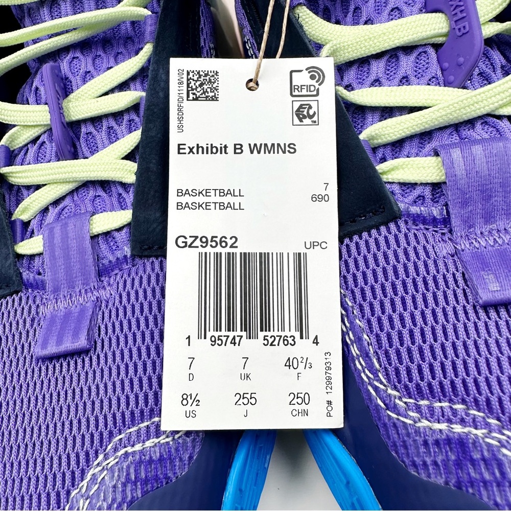 Adidas Exhibit B Candace Parker Basketball Sneakers Womens Size 8.5 Shoes Purple - Picture 8 of 8